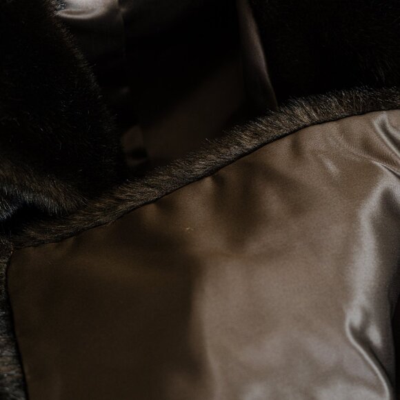 Tissavel France Faux Fur Overcoat with Pockets - Picture 5 of 6